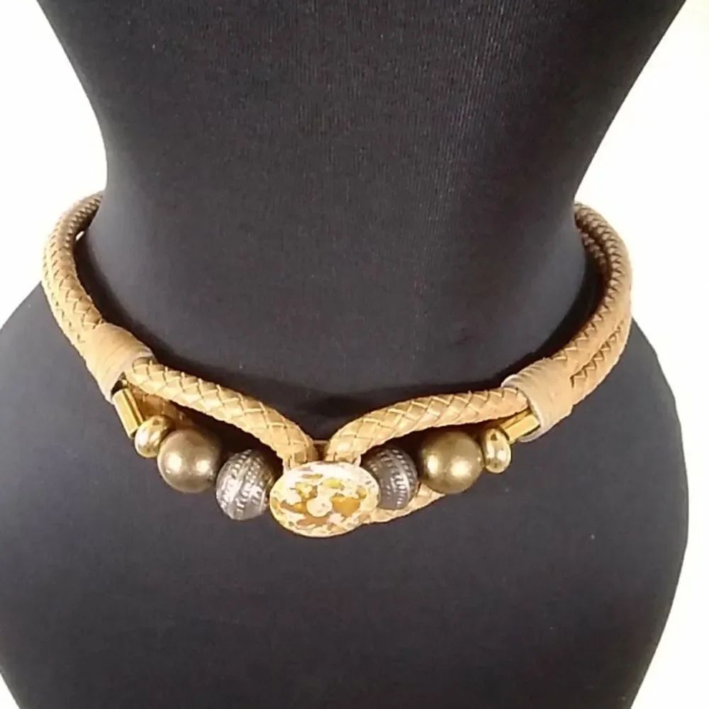 VTG HANDMADE BRAIDED LEATHER BELT - Picture 10 of 16